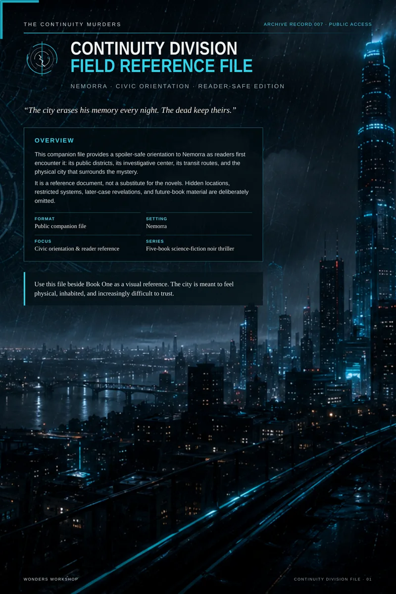 Preview of the Continuity Division Field Reference File