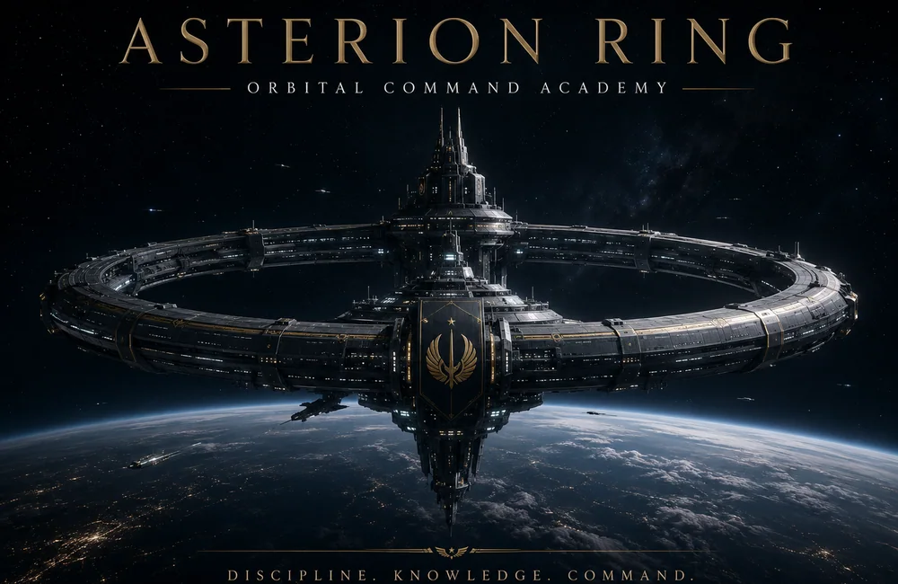 Asterion Ring orbital station poster
