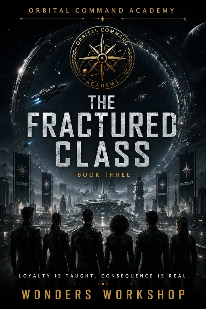Cover of The Fractured Class, Book Three of Orbital Command Academy